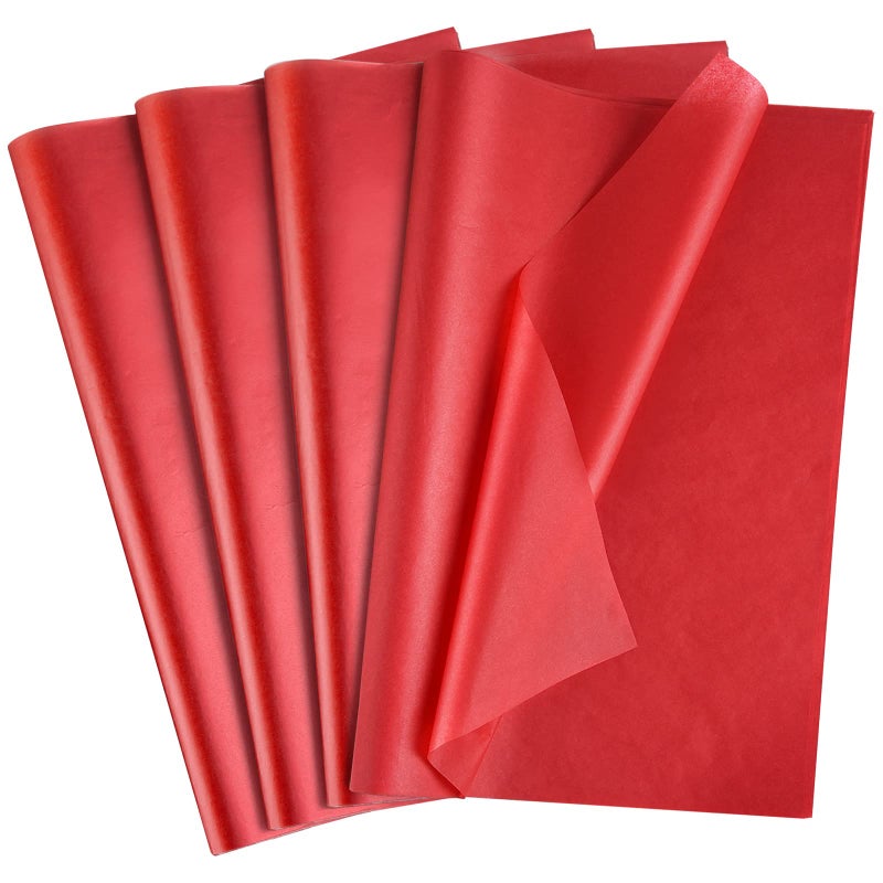 AORZIT Red Tissue Paper 80 Sheets Wrapping Tissue Paper Bulk  AORZIT14x20 Inch Tissue Paper for Gift Bag Wrapping DIY Arts Crafts Shredded Filler Birthday Graduation - Image 1